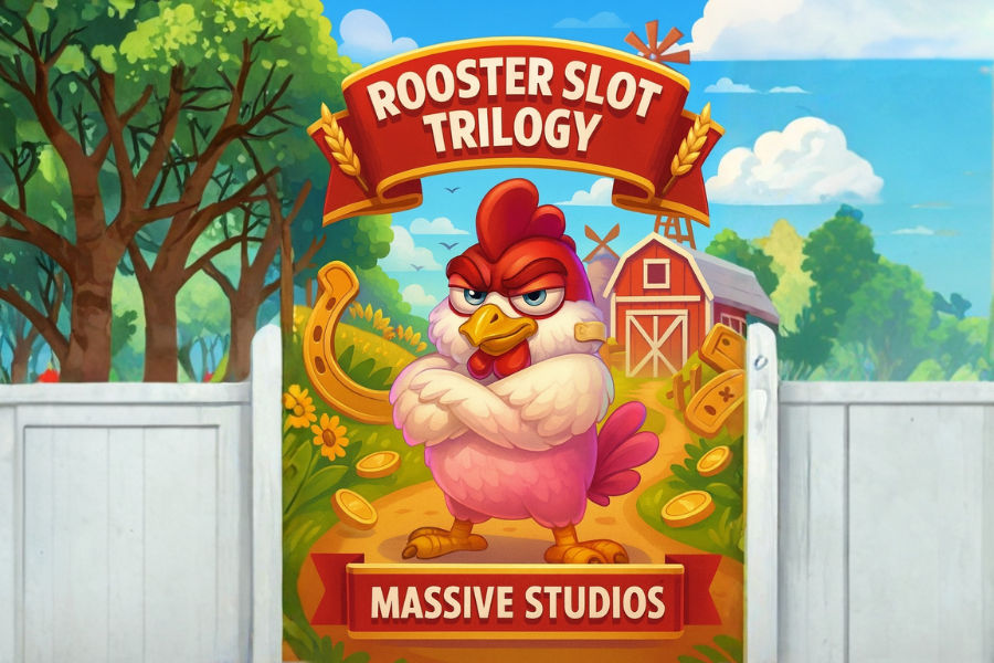 rooster returns, roosters reloaded and roosters revenge slots on stake.com